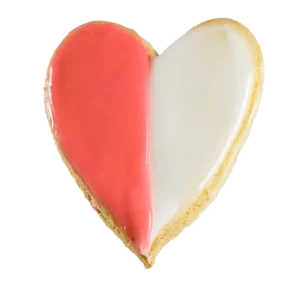 Valentine Pink & White Cookie 4 oz (12cs)